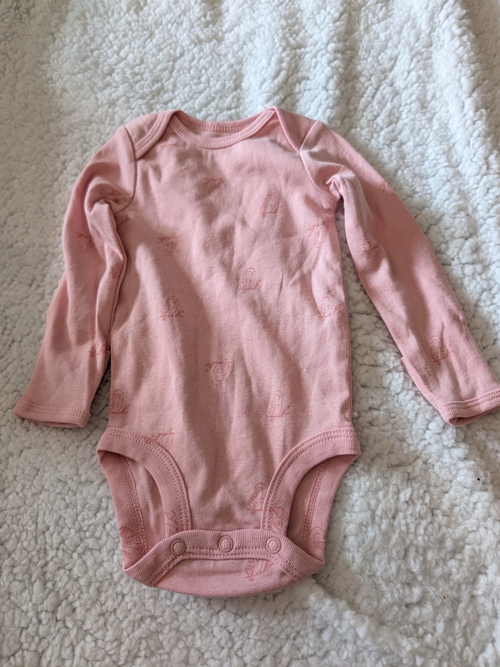 Carter's Pink Long-Sleeve Baby Bodysuit